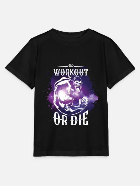 Gorilla fitness gym workout power - Stanley/Stella Kinder T-Shirt MINI CREATOR - Schwarz