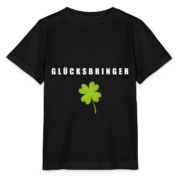 Glücksbringer Kleeblatt - Stanley/Stella Kinder T-Shirt MINI CREATOR  - Schwarz - Vorne - Mikhail (115cm)