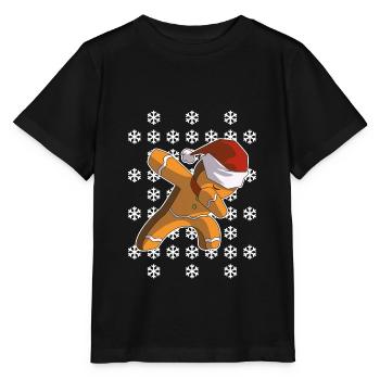 Bonhomme en pain d'épice Noël - T-shirt bio MINI CREATOR Stanley/Stella Enfant - noir - Devant - Mikhail (115cm)