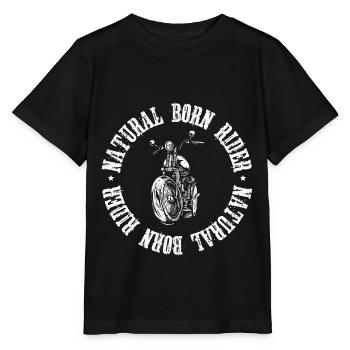 Motard motard, dire, né - T-shirt bio MINI CREATOR Stanley/Stella Enfant - noir - Devant - Mikhail (115cm)
