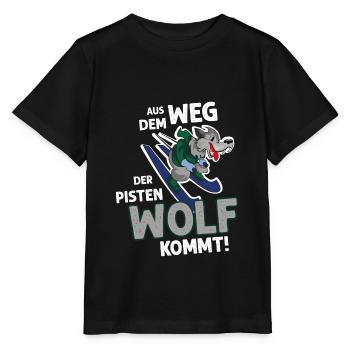 slopes wolf saying - Stanley/Stella MINI CREATOR Kids’ T-Shirt - black - Front - Mikhail (115cm)