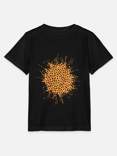 farbklecks animal print - Stanley/Stella Kinder T-Shirt MINI CREATOR  - Schwarz