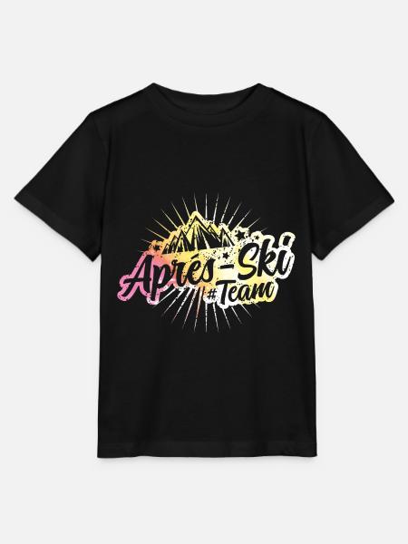 apres ski team berge bunt - Stanley/Stella Kinder T-Shirt MINI CREATOR  - Schwarz