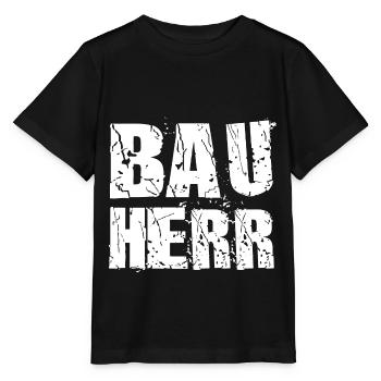 Bauherr Hausbau - Stanley/Stella Kinder T-Shirt MINI CREATOR  - Schwarz - Vorne - Mikhail (115cm)