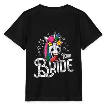 Équipe de licorne mariée - T-shirt bio MINI CREATOR Stanley/Stella Enfant - noir - Devant - Mikhail (115cm)