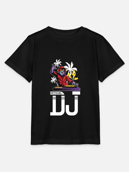 Affe DJ Party - Stanley/Stella Kinder T-Shirt MINI CREATOR - Schwarz