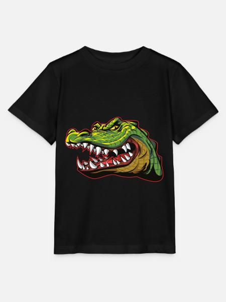 Alligator Krokodil - Stanley/Stella Kinder T-Shirt MINI CREATOR  - Schwarz
