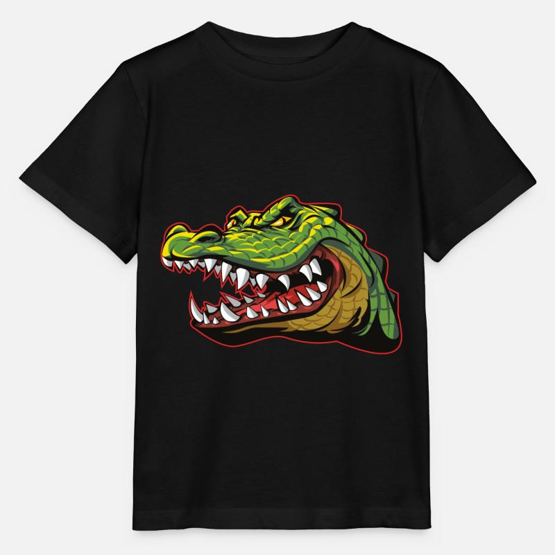 Alligator Krokodil - Stanley/Stella Kinder T-Shirt MINI CREATOR  - Schwarz
