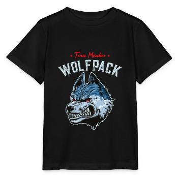 wolf wolfpack team - Stanley/Stella Kinder T-Shirt MINI CREATOR  - Schwarz - Vorne - Mikhail (115cm)