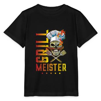 grillmeister skull cook skeleton grill - Stanley/Stella MINI CREATOR Kids’ T-Shirt - black - Front - Mikhail (115cm)