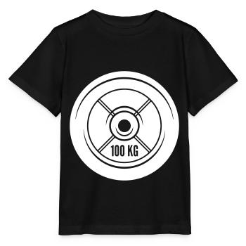 dumbbell symbol weights - Stanley/Stella MINI CREATOR Kids’ T-Shirt - black - Front - Mikhail (115cm)