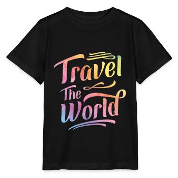 World Travel Travel Vacation - T-shirt bio MINI CREATOR Stanley/Stella Enfant - noir - Devant - Mikhail (115cm)