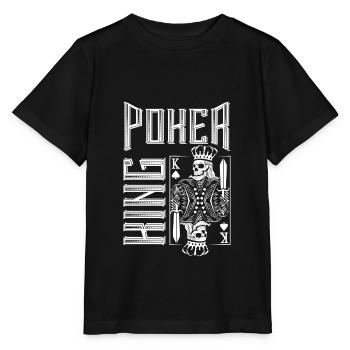 Poker card king casino skeleton - Stanley/Stella MINI CREATOR Kids’ T-Shirt - black - Front - Mikhail (115cm)