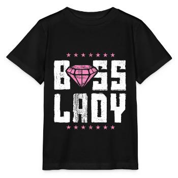 Boss lady boss - T-shirt bio MINI CREATOR Stanley/Stella Enfant - noir - Devant - Mikhail (115cm)