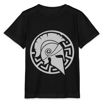 Helm Gladiator Workout Spartaner - Stanley/Stella Kinder T-Shirt MINI CREATOR  - Schwarz - Vorne - Mikhail (115cm)
