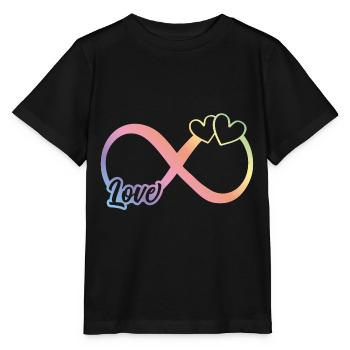 amour symbole infini infini - T-shirt bio MINI CREATOR Stanley/Stella Enfant - noir - Devant - Mikhail (115cm)