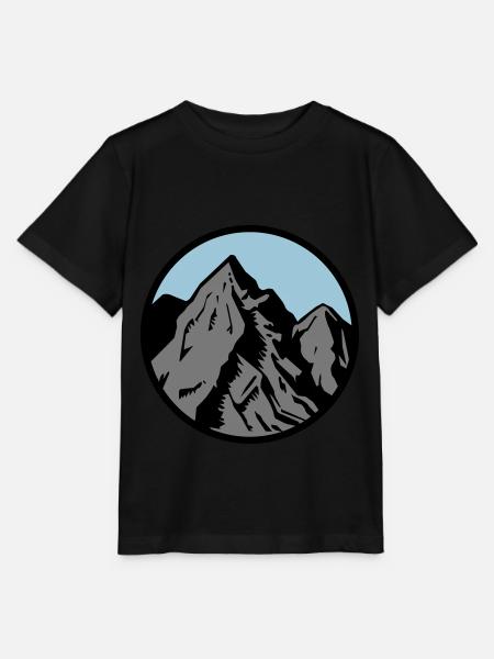 berge symbol - Stanley/Stella Kinder T-Shirt MINI CREATOR  - Schwarz