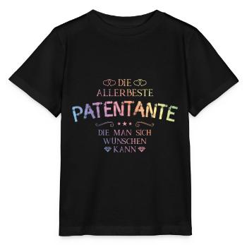 Die Allerbeste Patentante - Stanley/Stella Kinder T-Shirt MINI CREATOR  - Schwarz - Vorne - Mikhail (115cm)