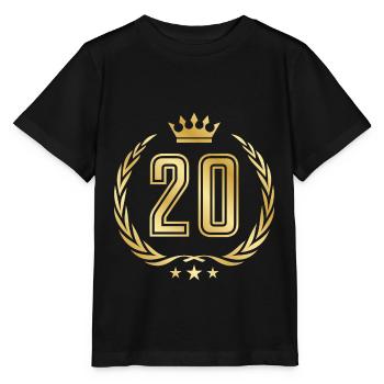Couronne de couronne en or 20 ans - T-shirt bio MINI CREATOR Stanley/Stella Enfant - noir - Devant - Mikhail (115cm)