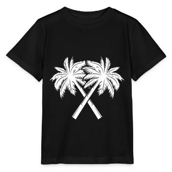 palme silhouette - Stanley/Stella Kinder T-Shirt MINI CREATOR  - Schwarz - Vorne - Mikhail (115cm)