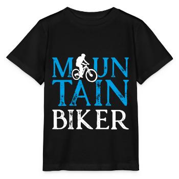 Mountain bikers - Stanley/Stella MINI CREATOR Kids’ T-Shirt - black - Front - Mikhail (115cm)