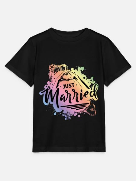 Just Married Love - Stanley/Stella Kinder T-Shirt MINI CREATOR - Schwarz