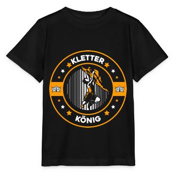Klettern Bergsport Kletterer - Stanley/Stella Kinder T-Shirt MINI CREATOR  - Schwarz - Vorne - Mikhail (115cm)