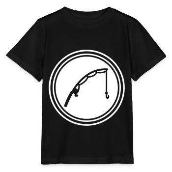 Fishing rod fishing icon - Stanley/Stella MINI CREATOR Kids’ T-Shirt - black - Front - Mikhail (115cm)