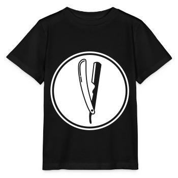 Rasieren Barber logo icon - Stanley/Stella Kinder T-Shirt MINI CREATOR  - Schwarz - Vorne - Mikhail (115cm)