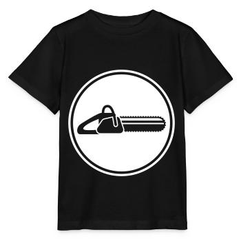 Icône d’icône de tronçonneuse - T-shirt bio MINI CREATOR Stanley/Stella Enfant - noir - Devant - Mikhail (115cm)