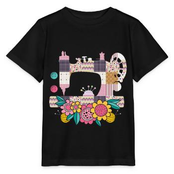 Nähen Nähmaschine Näher Schneider - Stanley/Stella Kinder T-Shirt MINI CREATOR  - Schwarz - Vorne - Mikhail (115cm)