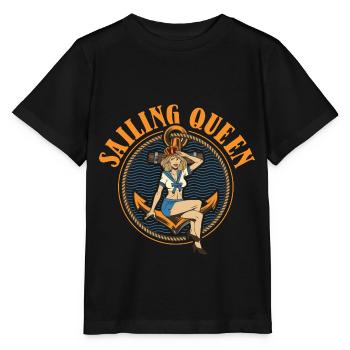 Seglen Segelboot Segler - Stanley/Stella Kinder T-Shirt MINI CREATOR  - Schwarz - Vorne - Mikhail (115cm)