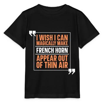 French Horn Horn player - Stanley/Stella MINI CREATOR Kids’ T-Shirt - black - Front - Mikhail (115cm)