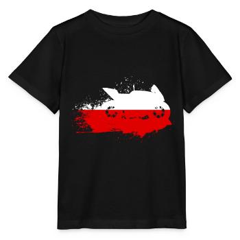 Moto Sport motor polonais Drapeau - T-shirt bio MINI CREATOR Stanley/Stella Enfant - noir - Devant - Mikhail (115cm)