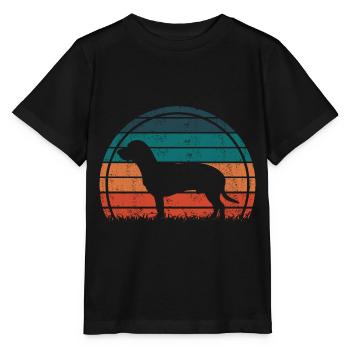 Hanovrien Hanover Sweat Dog Vintage Rétro - T-shirt bio MINI CREATOR Stanley/Stella Enfant - noir - Devant - Mikhail (115cm)