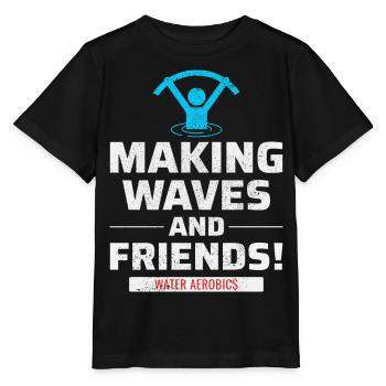 Water Aerobics Aquatic fitness Aqua Exercise - Stanley/Stella MINI CREATOR Kids’ T-Shirt - black - Front - Mikhail (115cm)