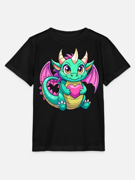 Farbenfroher Drache - Stanley/Stella Kinder T-Shirt MINI CREATOR - Schwarz