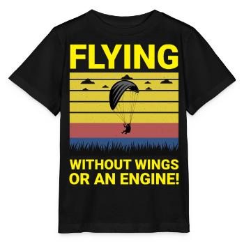 Pilote de parapente Aventures en parapente Vol - T-shirt bio MINI CREATOR Stanley/Stella Enfant - noir - Devant - Mikhail (115cm)