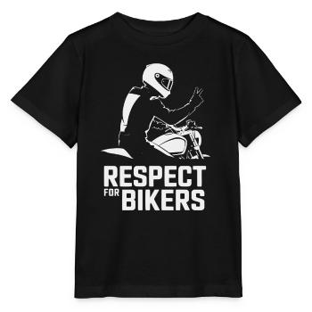 Respect for Bikers - Respekt für Motorradfahrer - Stanley/Stella Kinder T-Shirt MINI CREATOR  - Schwarz - Vorne - Mikhail (115cm)
