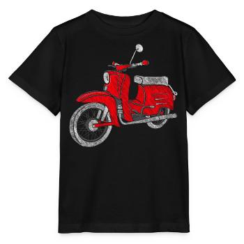 Schwalbe - GDR Moped - GDR Scooter -Vintage - Stanley/Stella MINI CREATOR Kids’ T-Shirt - black - Front - Mikhail (115cm)