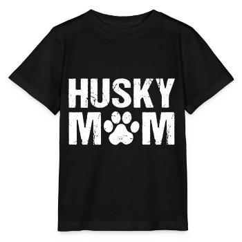 Husky Mom Sibérien Husky Chiens - T-shirt bio MINI CREATOR Stanley/Stella Enfant - noir - Devant - Mikhail (115cm)