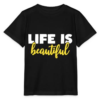 la vie est belle - T-shirt bio MINI CREATOR Stanley/Stella Enfant - noir - Devant - Mikhail (115cm)