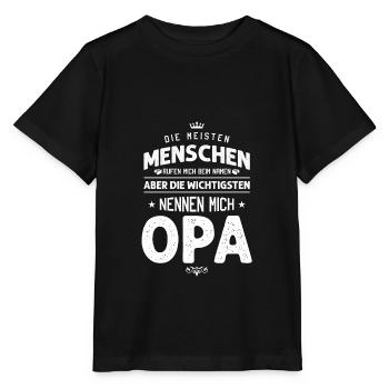 opa spruch - Stanley/Stella Kinder T-Shirt MINI CREATOR  - Schwarz - Vorne - Mikhail (115cm)