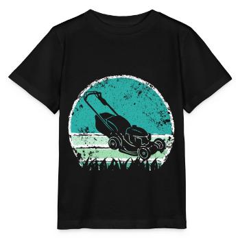 Tondeuse à gazon Tondeuse à gazon Jardinier de jardin - T-shirt bio MINI CREATOR Stanley/Stella Enfant - noir - Devant - Mikhail (115cm)