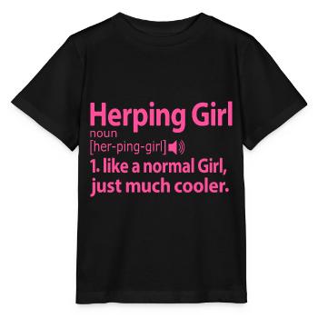 Herping Herpétologie Herpétologiste Fille Maman Rose - T-shirt bio MINI CREATOR Stanley/Stella Enfant - noir - Devant - Mikhail (115cm)