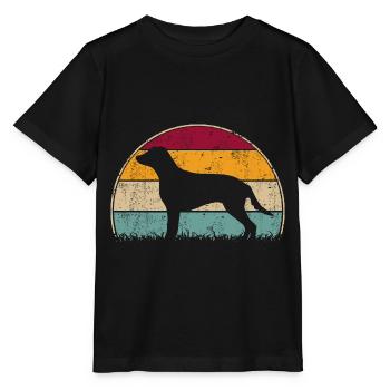 Curly Coated Retriever Vintage Retro - Stanley/Stella MINI CREATOR Kids’ T-Shirt - black - Front - Mikhail (115cm)