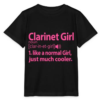 Joueuse de clarinette Dictons de joueur de clarinette - T-shirt bio MINI CREATOR Stanley/Stella Enfant - noir - Devant - Mikhail (115cm)