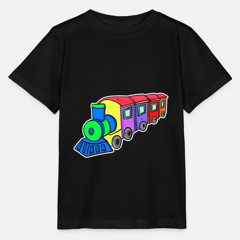 Eisenbahn Dampflok Kinder - Stanley/Stella Kinder T-Shirt MINI CREATOR - Schwarz