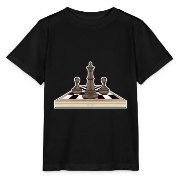 Jeu d’échecs - T-shirt bio MINI CREATOR Stanley/Stella Enfant - noir - Devant - Mikhail (115cm)