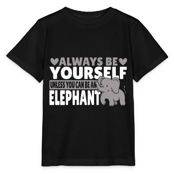 Sei immer du selbst, es sei denn, du kannst ein - Stanley/Stella Kinder T-Shirt MINI CREATOR  - Schwarz - Vorne - Mikhail (115cm)